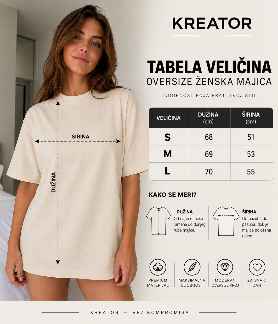 Oversize Majica - Zenska - Set 2u1